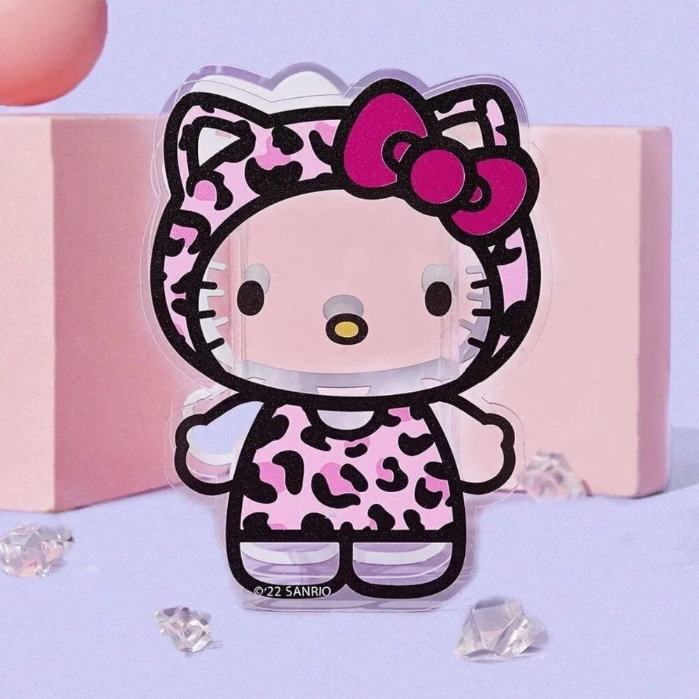 HELLO Kitty Leopard Print Bow Plastic Organizer Container